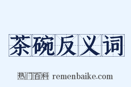 茶碗反义词是什么意思的图片